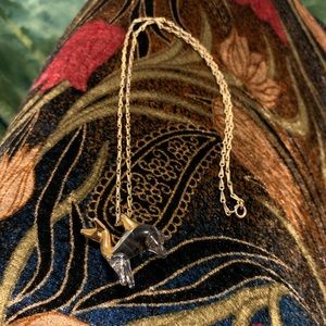 14K Solid Gold Necklace w/ Lama Pendant